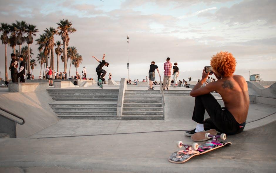 Exploring Urban Terrain in Downtowns Bustling Skate Parks